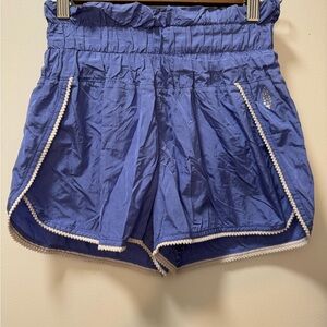 Free People Blue Athletic Shorts with Elastic Waistband